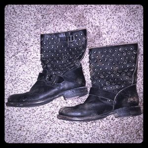 Authentic Leather Frye Studded Boots
